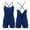Blue, variant on Women Sleeveless Fitness Rompers V Back Tights Yoga Shorts for Training Workout Gym Wear