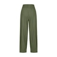 thumbnail image 6 of YUGYXL Linen Harem Pants for Women Trendy Tapered Pants Stretch Waist Loose Soft Trousers with Pockets Sales Green M, 6 of 9