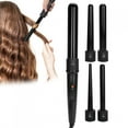 thumbnail image 3 of Rizador de pelo 5 en 1, rizador de pelo de iones negativos de turmalina de cerámica profesional, tenazas para rizar el cabello con 2 controles de temperatura(#1) Ecomeon  no, 3 of 5