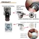 thumbnail image 4 of Bienvenido Ruedas de perfil bajo Ruedas Rueda giratoria de goma suave con placa superior de 360 grados 100 lb, 4 of 7