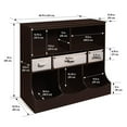 thumbnail image 4 of Badger Basket Children's Wooden Combo Bin with Three Baskets 55 gal Toy Storage Cube, Espresso, 4 of 10