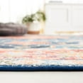 thumbnail image 4 of SAFAVIEH Tucson Lillie Traditional Machine Washable Area Rug, Blue/Rust, 4' x 6', 4 of 7