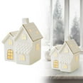 thumbnail image 1 of Christmas Village Ceramic White Christmas Village Houses Christmas Light Up Village Houses Light Up Small Porcelain Village House For Home Decor Winter Holiday DIY Gift, 1 of 5