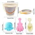 thumbnail image 2 of Toddler Beach Toy Set, Foldable Beach Bucket Travel Toy with Sand Mold, Shovel and Rake, Color Random F, One Size, 2 of 3