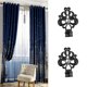 thumbnail image 2 of 1 Par De Acabados De Varilla De Cortina De De Imitación Para Decoración De Ventana De De 28 Mm Negro-1 perfecl Remaches de poste de cortina, 2 of 7