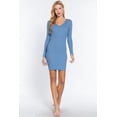thumbnail image 2 of Long Slv V-neck Mini Rib Dress M, 2 of 4
