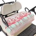 thumbnail image 2 of Golf Cart Seat Covers for 2 Seater,Pink Flamingo Microfiber Cart Seat Towel Blanket,Summer Tropical Flamingo Hawaii Absorbent Breathable Non Slip Bench Seats Protector for Golf Course 51"x31", 2 of 9