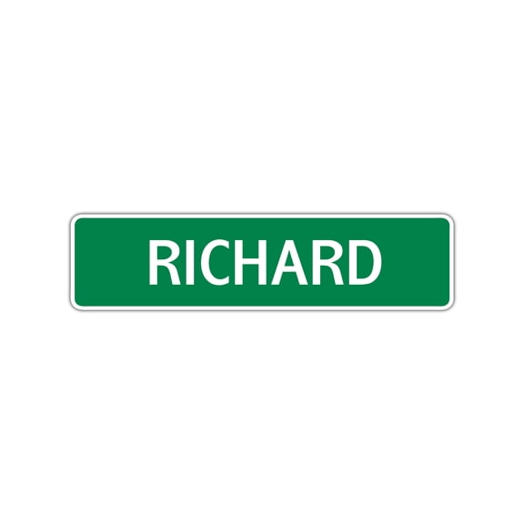 Richard Boys Children Name Label Indoor Outdoor Wall Novelty Letter Printed Plaque Decoration Aluminum Sign 4"x13.5"