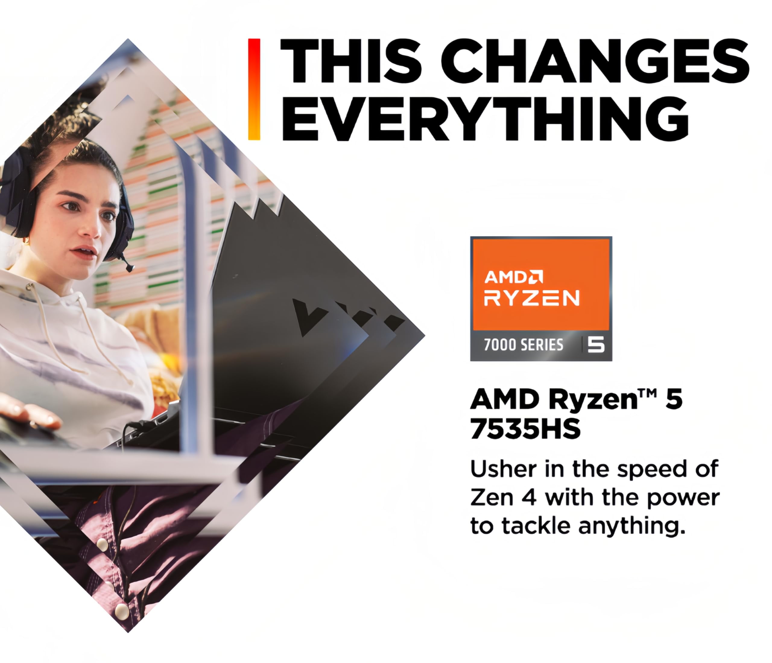 HP Victus 15.6" FHD 144Hz Gaming Laptop, AMD Ryzen 5-7535HS, AMD Radeon RX 6550M (Beats RTX 2050), Backlit Keyboard, Windows 11 Home, w/Cloth (16GB RAM |512GB PCIe SSD)
