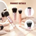 thumbnail image 6 of Livhil 10pcs Portable Travel Makeup Brush Set, Function Mini Makeup Brushes with Pouch (Colorful), 6 of 8