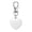 White, variant on Heart-Shaped Lip Gloss Holder Keychain with Rotating Spring Clip and Connecting for Bags, Belts, and Key Rings
