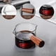 thumbnail image 3 of 2 Pack Double Spouts Measuring Cup with Wooden Handle, Milk Cup 75ML, Espresso Shot Glasses, 3 of 5