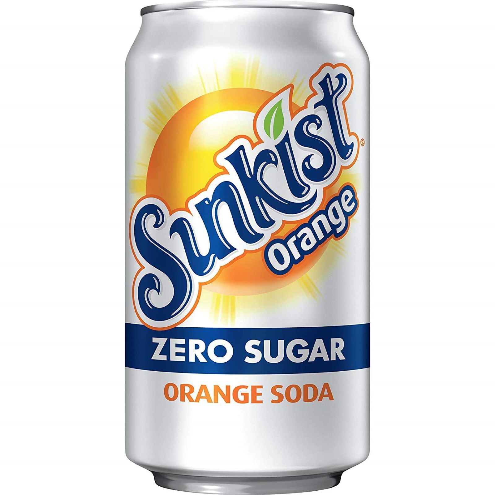 Sunkist Orange Zero Sugar Soda 12oz Cans, Quantity of 24