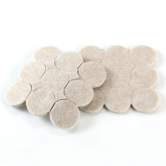 IDEANATEGRATE 36Ud Protectores De Redondos De Fieltro Beige Para Muebles Con Uso
