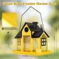 thumbnail image 3 of Solar Bird Feeders House for Outside Hanging, Metal Wild Bird Feeder for Outdoors Large Capacity Cardinal Birdfeeder Birdhouses Metal Bird Feeding Station Yellow, 3 of 11
