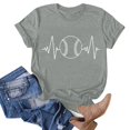 thumbnail image 4 of adviicd T-Shirt Basique pour Femmes T-Shirt d'Été Imprimé Drôle Mignon Graphique Hauts Gris,G, 4 of 5
