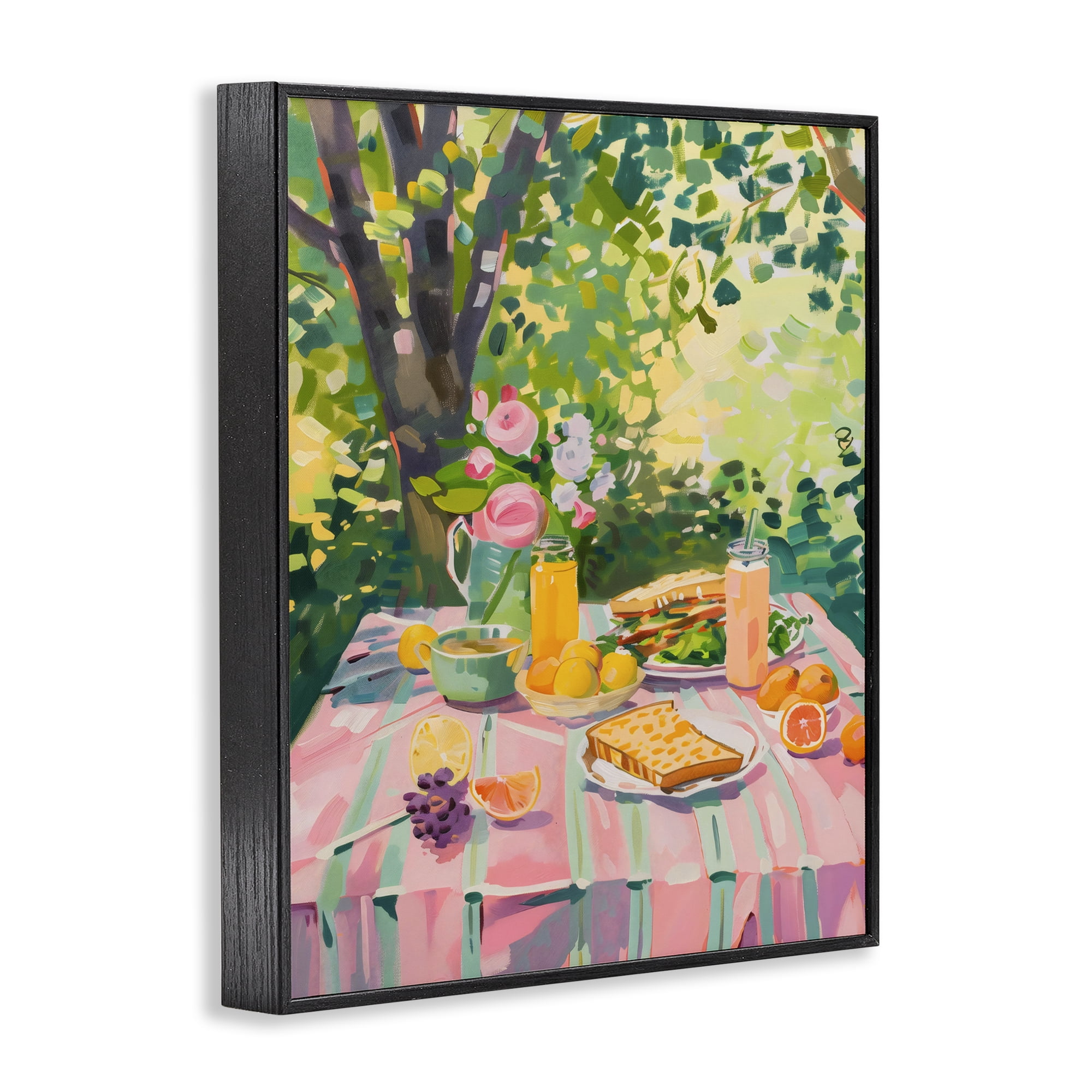 Stupell Industries Breakfast Picnic in Garden Black Framed Giclee Art, design by The Prints Vibe