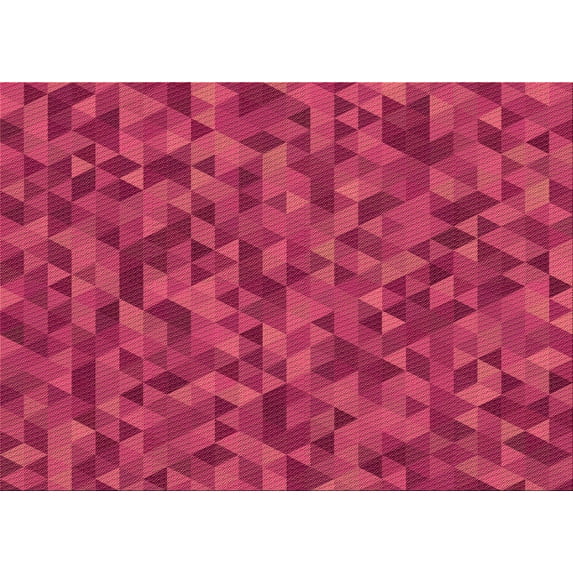 Ahgly Company Indoor Rectangle Patterned Raspberry Red Area Rugs, 5' x 7'