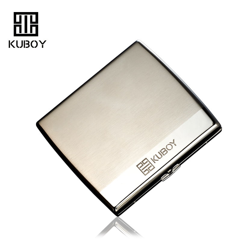 20-pack stainless steel cigarette box, portable ultra-thin flip-top cigarette holder, free engraving, customized creative birthday gift for men