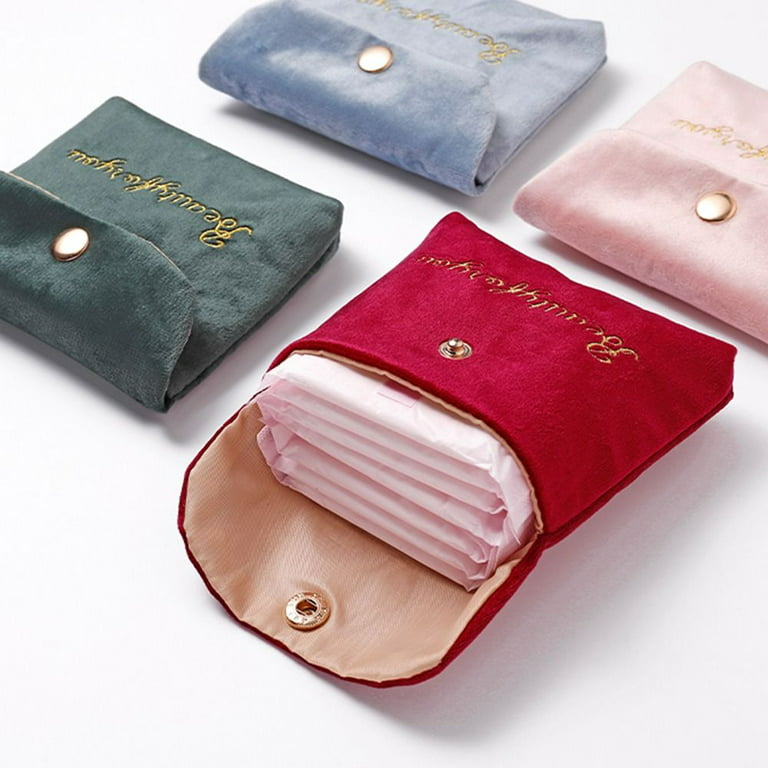 Cute Small Cosmetic Bag Napkin Sanitary Pad Pouch Towel Storage