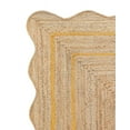 thumbnail image 3 of Vintage Jute Area Rug Decor Braided Rectangular Scalloped Vintage Carpet with Multi Border Yellow 2' x 10' BY KALVEERA, 3 of 4