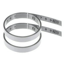2 Pack Self Adhesive Tape Measure 200cm Metric Left to Right Reading Measuring Tape Steel Sticky Ruler, Silver Tone