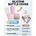 thumbnail image 3 of Funda de silicona para botellas, paquete de 16 unidades, para viajes, a prueba de fugas, 3 of 8
