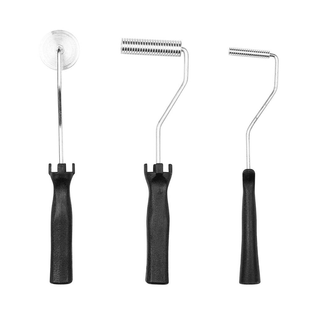 Anself 3Pcs Fiberglass Roller Tools Kit Fiberglass Bubble Paddle Tool