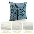 thumbnail image 4 of Qinduosi Abstract Throw Pillow Cushion Cover, of Birds Sitting on Tree Branch Sky Spring Inspired Illustration, Decorative Square Accent Pillow Case, ", Blue Black White, 4 of 5