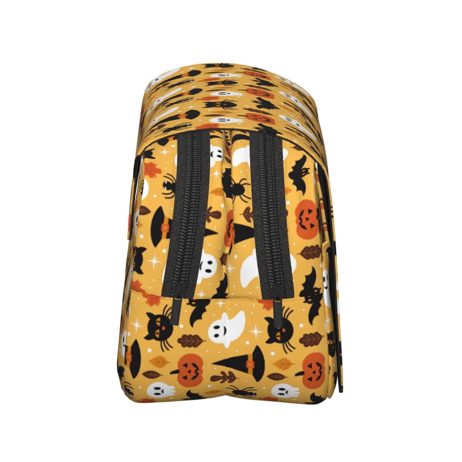 Rateoe Halloween Ghost Pumpkin Pattern Double Clamshell Pen Case, Storage Organizer with Two Zipper Compartments– Holds Up to 50 Pencils & Pens