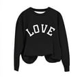 thumbnail image 6 of Bnwani Toddler Sweatshirt Girls Long Sleeve Sports Sweatshirt Cute Plain Letter Printed Pullover, 6 of 7