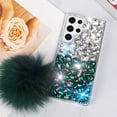 thumbnail image 6 of Compatible with Galaxy S23 Ultra Bling Case Luxury 3D Sparkle Diamond Crystal Rhinestones for Women Girls Glitter Case with Cute Furry Plush Ball Pendant Soft TPU Bumper Shiny Gemstone Cover, 6 of 12