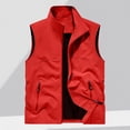 thumbnail image 2 of Awwp Men's Lightweight Vest Sleeveless Outdoor Work Jacket for Travel Hiking Running Multi-Pocket Utility Vest Red Size: Xl, 2 of 7