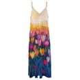 thumbnail image 4 of Vibe Blooming Tulips Design Sleeveless Dress Woman Fashion Long Dresses Women's Summer Suit Dress 2025, 4 of 7
