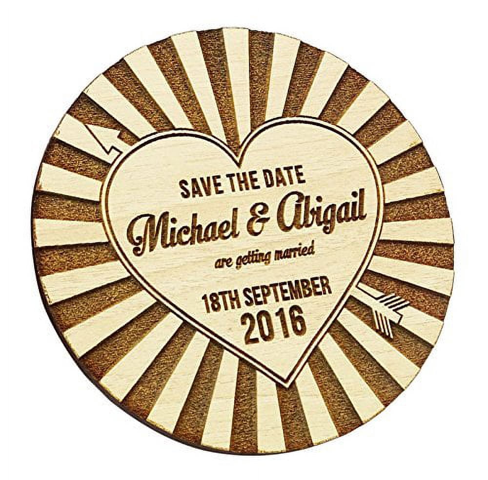 Personalized Wedding Magnets 40 Rustic Save The Date Magnet Wedding Favors