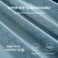 thumbnail image 2 of Sleep Zone Luxury Embossed Full Bed Sheets Set for Kids, Four-Leaf Clover Pattern Sheet & Pillowcase Sets 4 Piece - Super Soft, Wrinkle Free, Fade Resistant, Deep Pocket 16" (Stone Blue, Full), 2 of 8