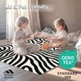 thumbnail image 4 of ODIKA 4'x6' Machine Washable Non-Slip Area Rug, Monochrome Savanna Bands Elegant Contemporary Stylish Fashionable High Traffic Rug with Pad, Black, 592630, 4 of 8