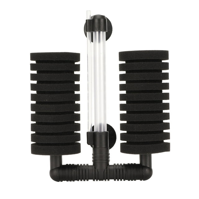 Aquarium Sponge Filter, High Efficiency Mechanical Filtration Replacement Suction Cup Fixing Aquarium Double Bio Sponge Filter For Saltwater