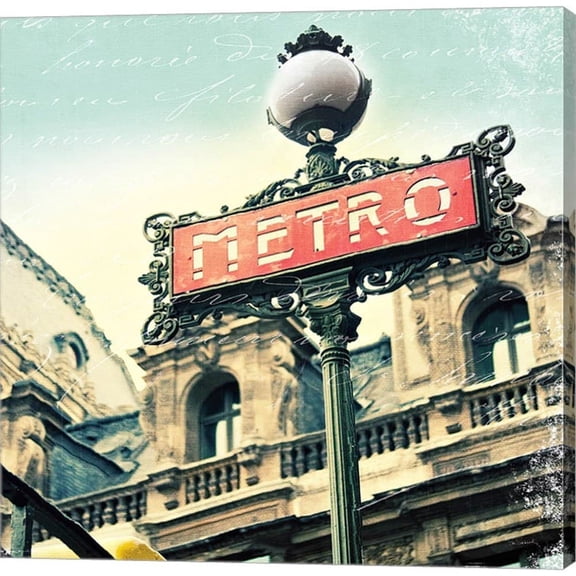 Metaverse Sue Schlabach 'Paris Metro Letter' Canvas Art