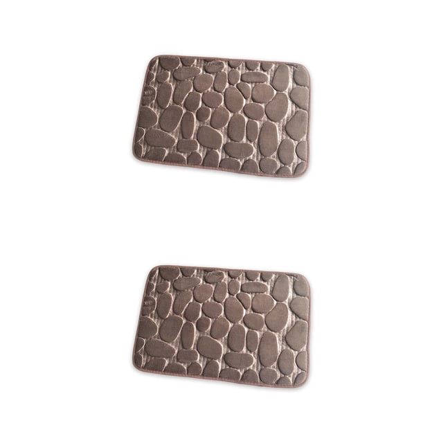 Alfombrilla de baño Naiovety absorbente de secado rápido antideslizante Café 40*60 2Conjunto