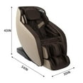 thumbnail image 6 of Maklaine Brown Faux Leather Zero Gravity Recliner 3D Programmable Massage Chair, 6 of 7