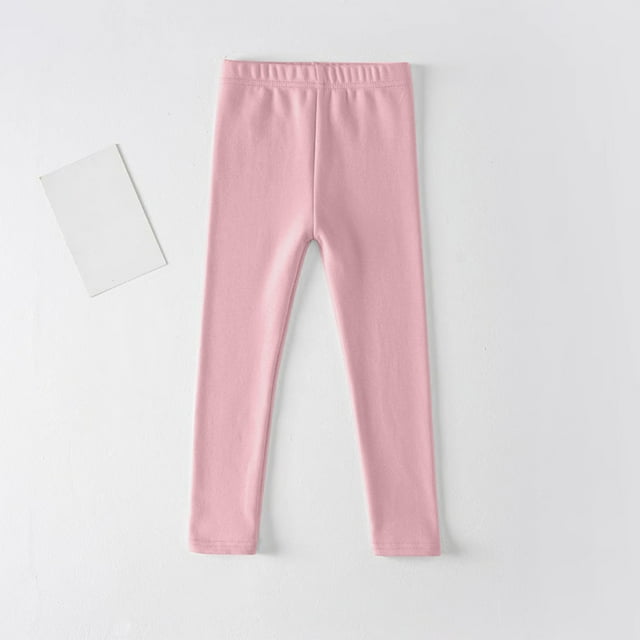 RKSTN Leggings for Girl Comfortable Full Length Tights Leggings Solid Color Versatile Tight Fitting Stretchable Long Lightweight Leggings for RunningCargoout For 2-12Years