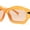 Orange - Light Brown, variant on Hipster Vintage Style Rectangular Lip Stick Shape Hinge Plastic Sunglasses All Green