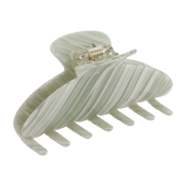 Garras para el cabello Unique Bargains, pinzas de tortuga, pinzas francesas grandes para cabello grueso en verde y beige
