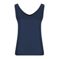thumbnail image 4 of Admvng Womens Tank Tops Casual Solid Color Top Polyester Sleeveless S-2XL, 4 of 6