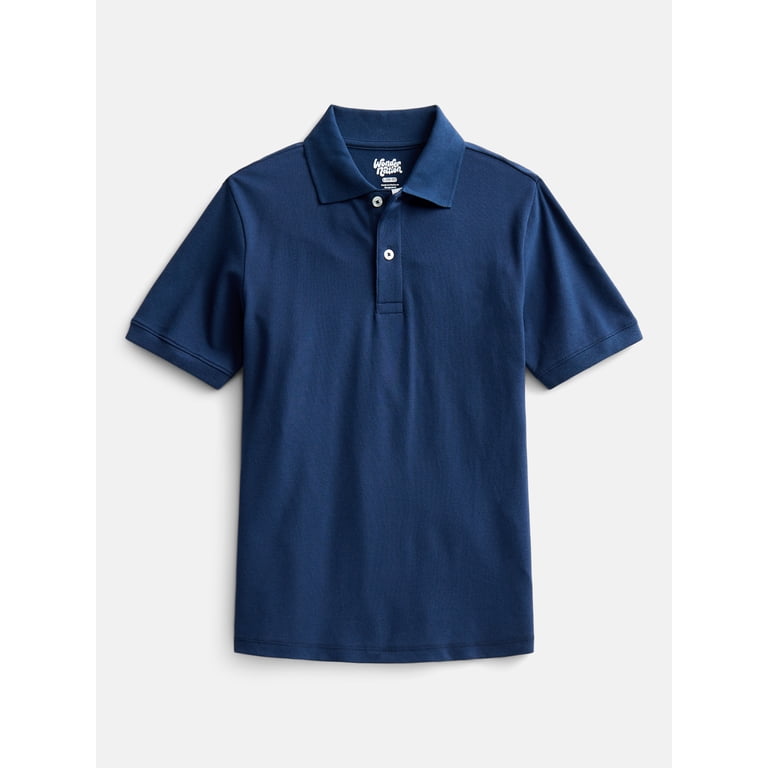 Wonder Nation Boys School Uniform Polo Shirt, 2-Pack photo 2