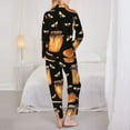 thumbnail image 6 of Goofa Bee and Honey Printed Women’s 2 Piece Pajama Set Super,Pajamas Women's Long Sleeve Sleepwear Soft Button Down Loungewear Pjs Lounge Set Nightwear-Large, 6 of 9