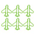 thumbnail image 2 of 100Pcs Cute Paper Clips Plane Shape Design Covered Wire Bright Color Fancy Paperclips for Scrapbook Card Papercraft Green, 2 of 8