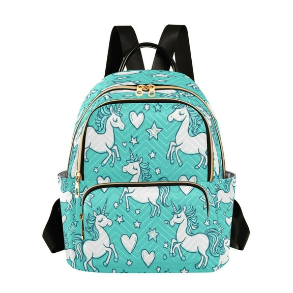 WOBOGO A Pattern with Cute Cartoon Unicorns Butterfly Backpack Durable Lightweight Shoulder Bag Built-in Laptop Sleeve and Multiple Utility Compartments