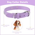thumbnail image 3 of Real Split Leather Studded Pet Dog Collar 1Pack, 3 of 6